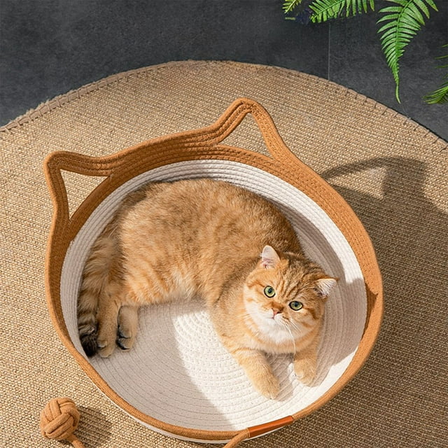 Lit en Corde Crochetée Jouet Lit pour Animaux Intégré Frais et Respirant en Été