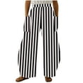 thumbnail image 3 of SROBPTY Fall Winter Pants for Womens Wide-Leg Elastic Waist Print with Pocket Bottoms, 3 of 5