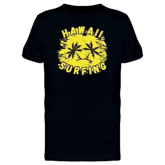 Hawaii Surfing Yellow Grunge Tee Men's -Image by Shutterstock