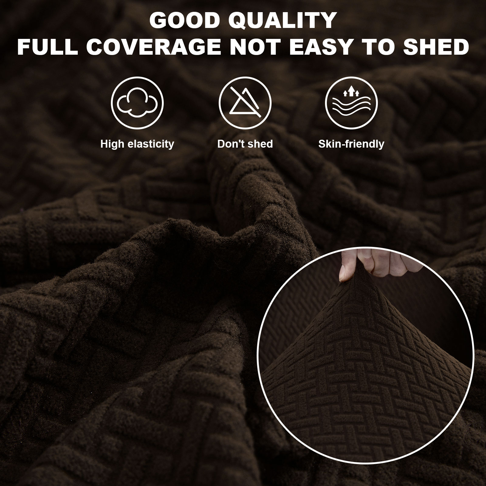 Eurhowing Universal Car Seat Covers, Non-Slip Front Car Seat Covers Set of 2, Breathable Jacquard Auto Seat Protectors for Cars SUV Sedan Truck, Coffee