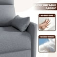 thumbnail image 6 of Lumihaven 360°Swivel Rocker Recliner Chair Armrest-Style Massage Recliner with Comfy High Back for Living Room,Loop Yarn Gray, 6 of 8