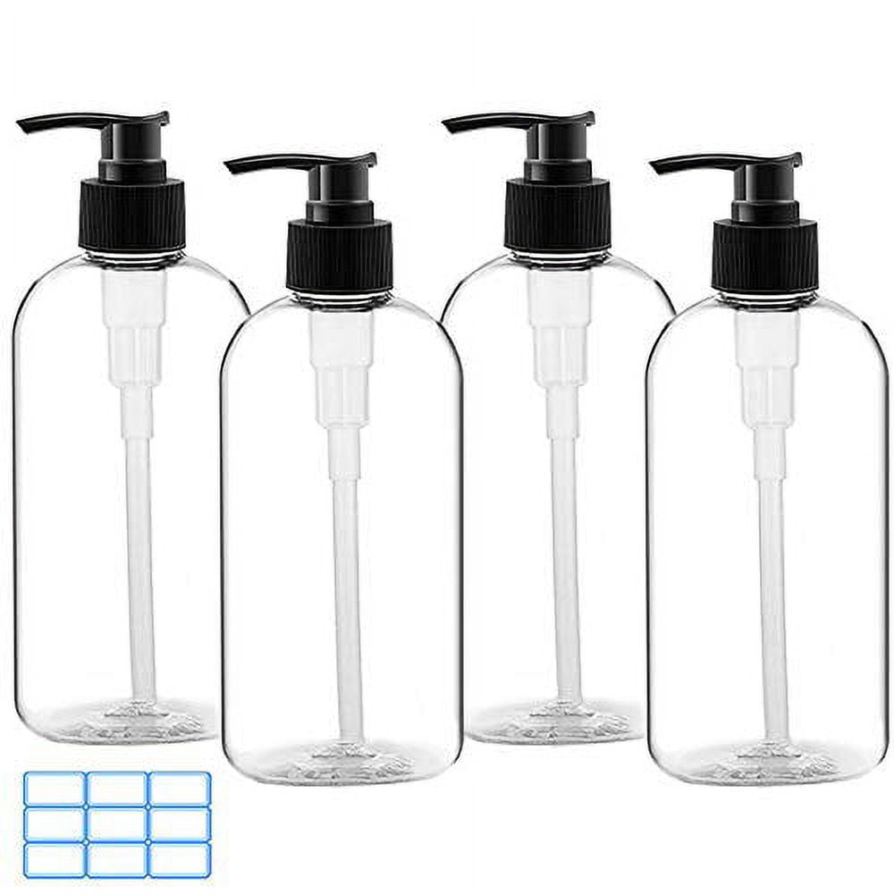  16oz 8 Pack Glass Pump Bottles, RUCKAE Clear Pump Bottle for  Soap Dispenser, Empty Pump Bottle for Shampoo, Body Wash, Hand Soap, Lotion  and More : Beauty & Personal Care