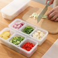 thumbnail image 4 of MesaSe Refrigerator Fresh-Keeping Box Three-Grid Draining Household Storage Box Multi-Functional Sealed Food Fresh Box Kitchen Organizer, 4 of 8