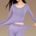thumbnail image 4 of NominalSnug Womens Thermal Underwear Sets Built in Bra Long Sleeve Winter Warm Base Layer Top Pants for Cold Wearther Loungewear, 4 of 8