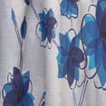 thumbnail image 4 of Designart 'Blue Abstract Flowers' Floral Curtain Panel, 4 of 5