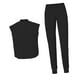 thumbnail image 3 of Conjunto de enfermería , Tops, pantalones, uniforme de trabajo, trajes de cuello en V de manga corta M negro Hugo Pantalones de mujer, 3 of 10