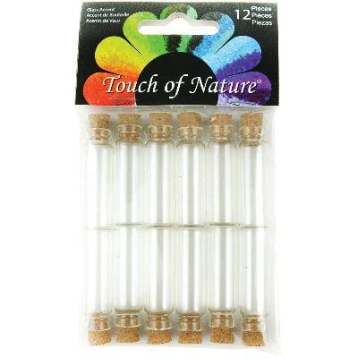 Mini Glass Vials W/Corks 12/Pkg-1.5"