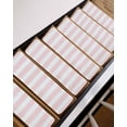 thumbnail image 3 of Pink Striped Stair Treads for Wooden Steps Indoor Runner Rug Carpet, Modern Farmhouse Pink White Stripes 7 Pieces Peel and Stick Staircase Step Treads Covers Washable Throw Door Mats, 30"x8", 3 of 5