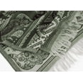 thumbnail image 4 of STP Goods  Elephant Cotton Blanket & Bedspread w/ Fringe green, 4 of 10