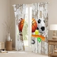 thumbnail image 3 of Homewish Cartoon Football Basketball Black Out Curtains, Rugby Soccer Sports Lover Curtains Pack of 2 (42x63 Each), Teens Kids Boys Girls Bedroom Curtains, Blackout Curtains Bedroom Decor, 3 of 5