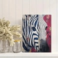 thumbnail image 2 of Abstract Zebra Portrait Canvas Print, Wall Decor for Living Room Bedroom Office Hotel Gallery, 2 of 8