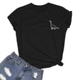 thumbnail image 1 of WEIYLL Womens T Shirts Small Dinosaur Print Black Tops Sizes L, 1 of 3