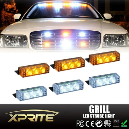 Strobe Lights For Cars Impressive Xprite AmberWhite 60 LED Strobe Lights For Deck Dash Grille Strobe Lights For Cars Impressive Xprite AmberWhite 60 LED Strobe Lights For Deck Dash Grille