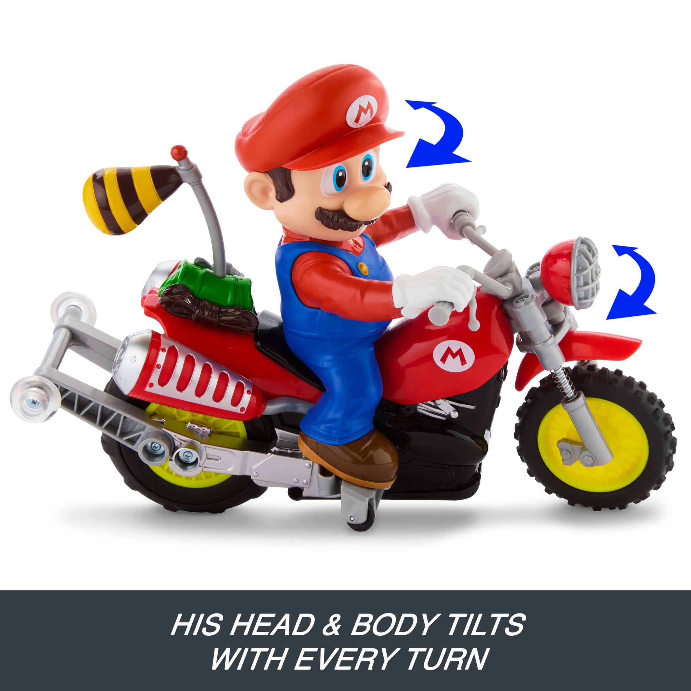Hot Wheels Mario Wheelie Motocross RC, Remote-Controlled Battery-Powered Vehicle