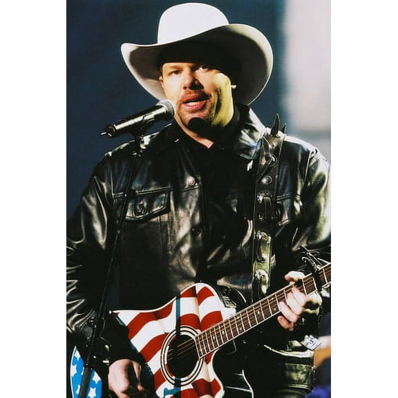 Toby Keith 24x36 Poster playing stars and stripes guitar in concert
