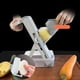 thumbnail image 4 of Cortador de mandolina, picador de verduras 5 en 1 de gran capacidad, artefacto seguro para cortar verduras y frutas, juliana, dados, utensilios de cocina (Gris), 4 of 5
