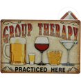 thumbnail image 1 of Letrero de metal vintage de 20 x 30 cm, cartel de metal, placa decorativa de pared para cafetería, bar, restaurante, pub, serie de cerveza (terapia de grupo) JM Cocina, Decoración y Otros, 1 of 5