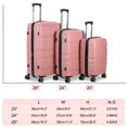 thumbnail image 5 of Luggage Sets Expandable PP material Super light Hardside Spinner Suitcase Sets 3 Piece with TSA Lock Double Wheels, Rose gold, 5 of 7