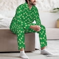 thumbnail image 7 of Sikiie St Patrick's Day Print Mens Pajama Set, Soft Warm Long Sleeve Sleepwear, Cozy Button-Down Pjs for Men-X-Large, 7 of 7