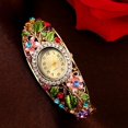 thumbnail image 2 of Reloj de pulsera estilo nicho estilo pastoral con diamantes incrustados para mujer, 2 of 5