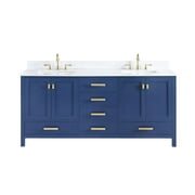 Design Element Valentino 72" Double Sink Vanity in Blue