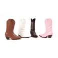 thumbnail image 4 of Ellie Shoes E-185-Rodeo 1 Heel Ankle Boot Children S / White, 4 of 4