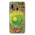 thumbnail image 1 of MUNDAZE Samsung Galaxy A20 Shockproof Clear Hybrid Protective Phone Case Love Softball Girls Glove Green Tie Dye Swirl Paint Cover, 1 of 5