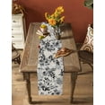 thumbnail image 4 of Hokiten Table Runners 70 Inches Long Dress Scarves, Black Grey Spring Floral Farmhouse Coffee/Dining/Kitchen Table Decor, Holiday Table Runner, Summer Botanical Watercolor Rustic 13x70 Inch, 4 of 7