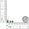 thumbnail image 3 of Gem Stone King 2.02 Ct Green Simulated Emerald 18K Rose Gold Plated Silver Pendant and Earrings Jewelry Set, 3 of 3