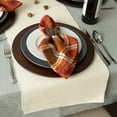 thumbnail image 4 of DII 13x72" Modern Cotton Fabric Ribbed Table Runner in Natural, 4 of 9