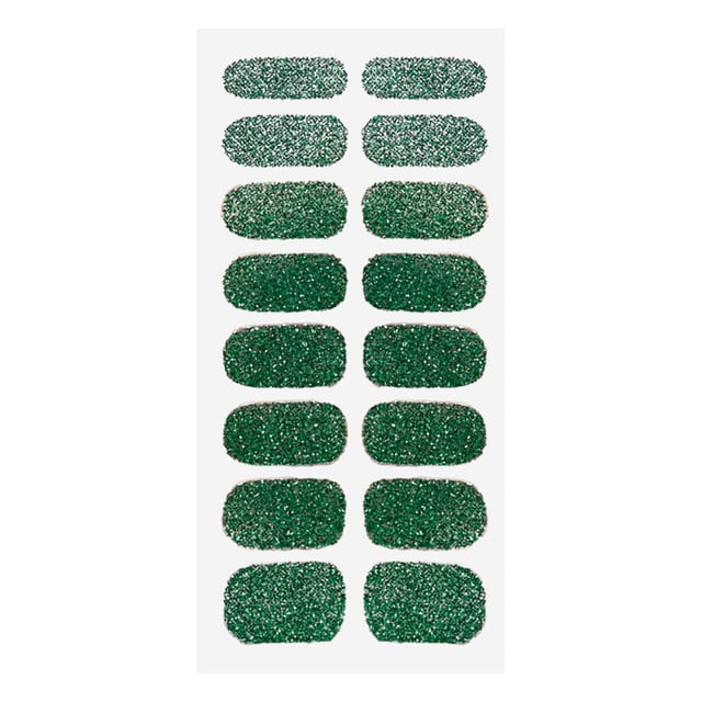 Birdeem 16 Small Nail Art Stickers Solid Color Glossy Nail Stickers