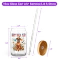 thumbnail image 5 of Happy New Year with Rhodesian Ridgeback Fireworks Holiday Xmas Winter 2025 16oz Glass Cup Mug Ridgebacks Dog Lover Gifts Glass Can with Bamboo Lid and Straw - 00025, 5 of 5
