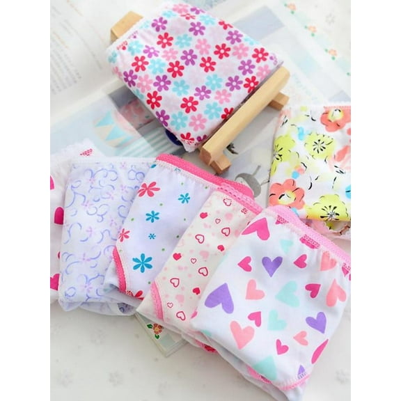 Magazine 6pcs/pack Baby Girls Underwear Cotton Panties Kids Short Briefs Children Underpants