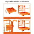 thumbnail image 5 of Garvee 36"x36"Forklift Safety Cage, 1200lbs Load Capacity with Wheels, Forklift Man Basket Platform for 1-3 People, Protective Guardrail for Aerial Work, Orange, 5 of 9