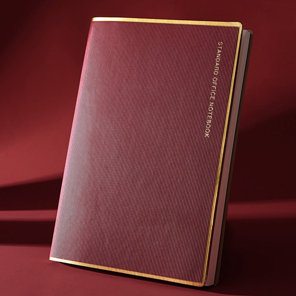 Jesscasday Premium PU Leather Notebook A5 Business Notepad Lined Page Thick Paper 128 Sheet