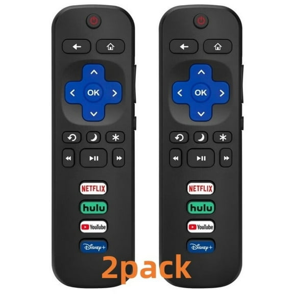 (Pack of 2) Replacement-Remote-Control for Roku-TV,Compatible for TCL Roku/Hisense Roku/Onn Roku/Philips Roku Smart TVs(Not for Stick and Box)