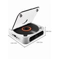 thumbnail image 2 of Portable Bluetooth CD Player with HiFi Sound & LCD Screen | Rechargeable Compact CD Player with Timer AUX/USB Support | 2000mAh Battery Home Car Travel Music Player (280g/0.62lb)​, 2 of 7