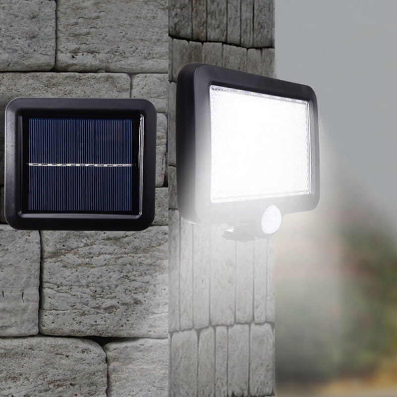 56/100/120 LED Solar PIR Motion Sensor Flood Security Light Outdoor Garden Lamps 