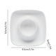 thumbnail image 3 of Bandeja de huevos rectangular de cerámica blanca | Fácil de limpiar | los 9.5x9.5x3cm | Soporte único para huevos duros y blandos | Utensilios de cocina duraderos para desayunos y comidas de fiesta, 3 of 6