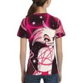 thumbnail image 5 of Angel Dust Dance Hazbin Hotel Teen T-Shirt Crewneck Short Sleeve Double-Sided Print Summer Tee Shirts Top For Youth Boys Girls Children Medium, 5 of 7