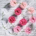 thumbnail image 3 of Jiibva 2Pcs Paper Flower Garland Lightweight Simulation Pom Leaf Flower Banner Hanging Party Decorations For Birthday Wedding Engagement Decor, 3 of 7