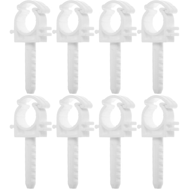 24Pcs Pipe Support Clips Pipe Support Clamp Tube Clamps Water Pipe Support Hangers U Hook Clamping Tools Plastic Pipe Clips
