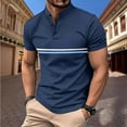 thumbnail image 1 of pstuiky camisetas para hombre, Camisa informal de manga corta con solapa y botones para hombre, color liso, para ejercicio ropa de hombre m, 1 of 8