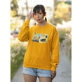 thumbnail image 2 of Retro Futuristic Collage Sweatshirt Women -Image by Shutterstock, Female 3X-Large, 2 of 4
