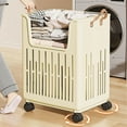 thumbnail image 4 of 14.96 x 11.22 x 19.69 in Foldable Laundry Hamper with Wheels Large Capacity Dirty Clothes Basket Bathroom Storage, 4 of 6