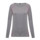 thumbnail image 1 of Tri Dri - Top Camiseta deportiva de manga larga y cuello amplio para mujer señora (Plata Jaspeado), 1 of 2
