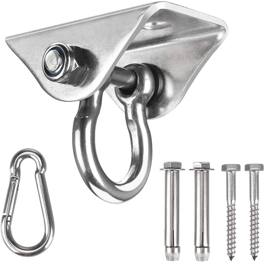 Stainless Steel Ceiling Hook Hanging Chair 180 ° to 450KG Rocking Hook Ceiling Mount