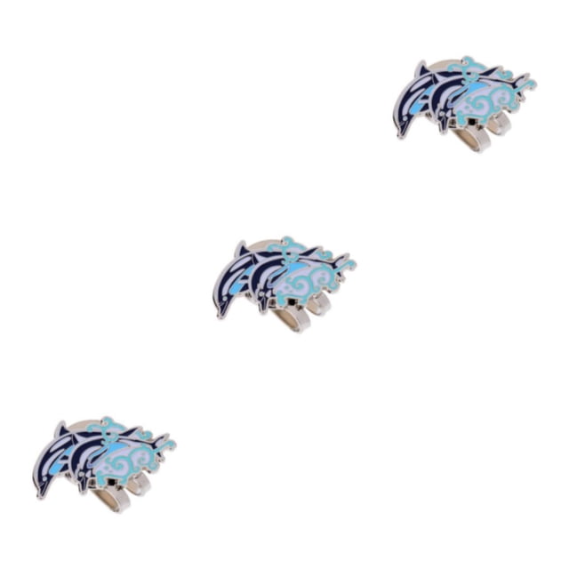 Baohd Sleek Pattern Magnetic Hat Clip Golf Ball Marker for Cap for Visor Streamlined and Efficient Style A 3Set