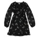 thumbnail image 1 of bar III Vestido a media pierna con volantes para mujer, negro, XX-Small, 1 of 2
