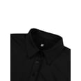 thumbnail image 5 of Qiylii Women Solid Color Shirt Dress, Button-down Long Sleeve Lapel One-piece, 5 of 9
